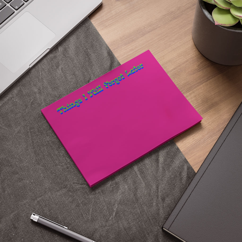 Things I Will Forget Later Notepad