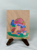 Enchanted Mushroom Wooden Canvas Painting