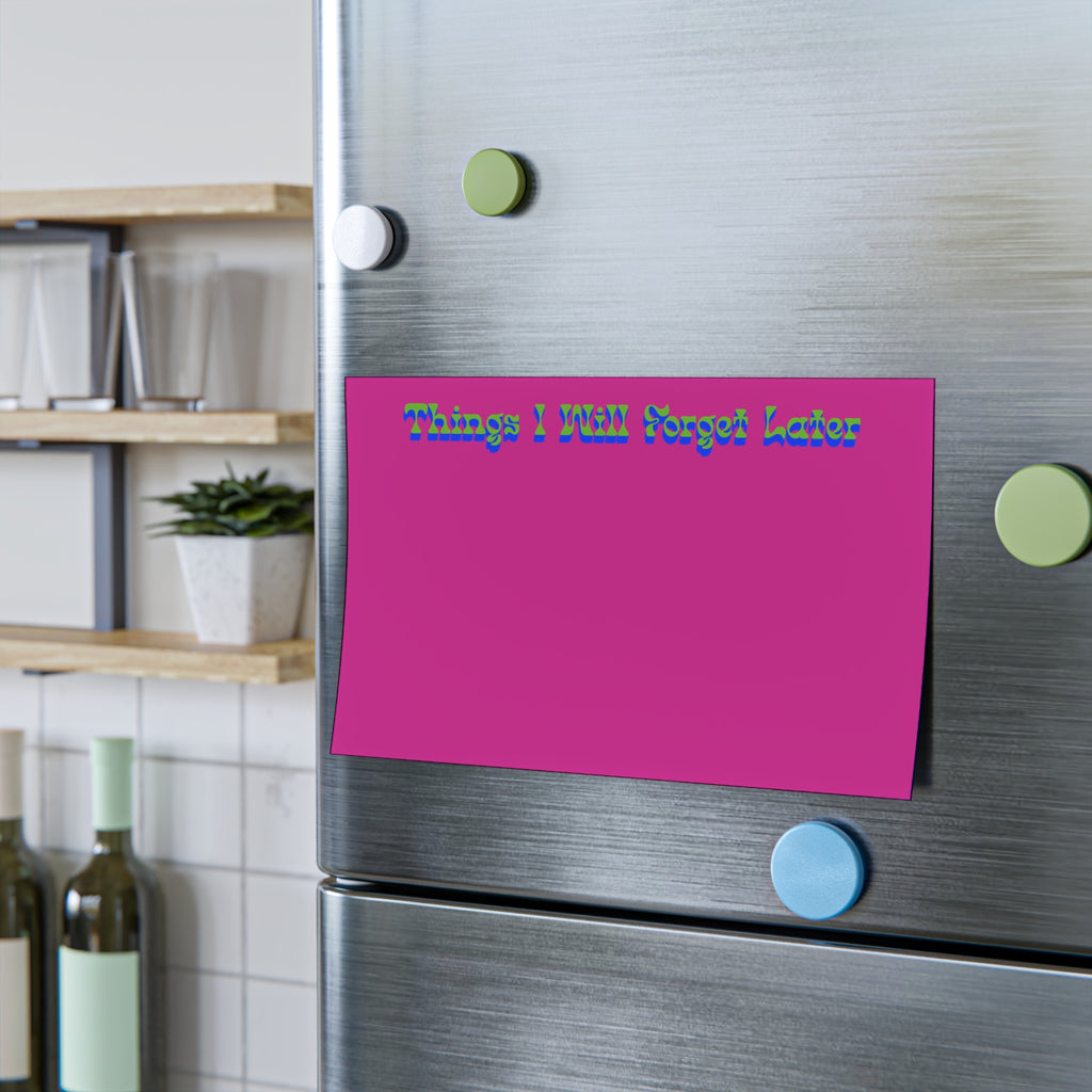 Things I Will Forget Later Notepad