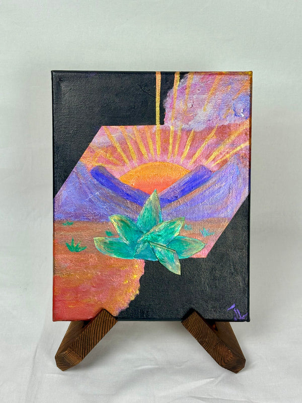 Desert Sunrise Painting 8x10