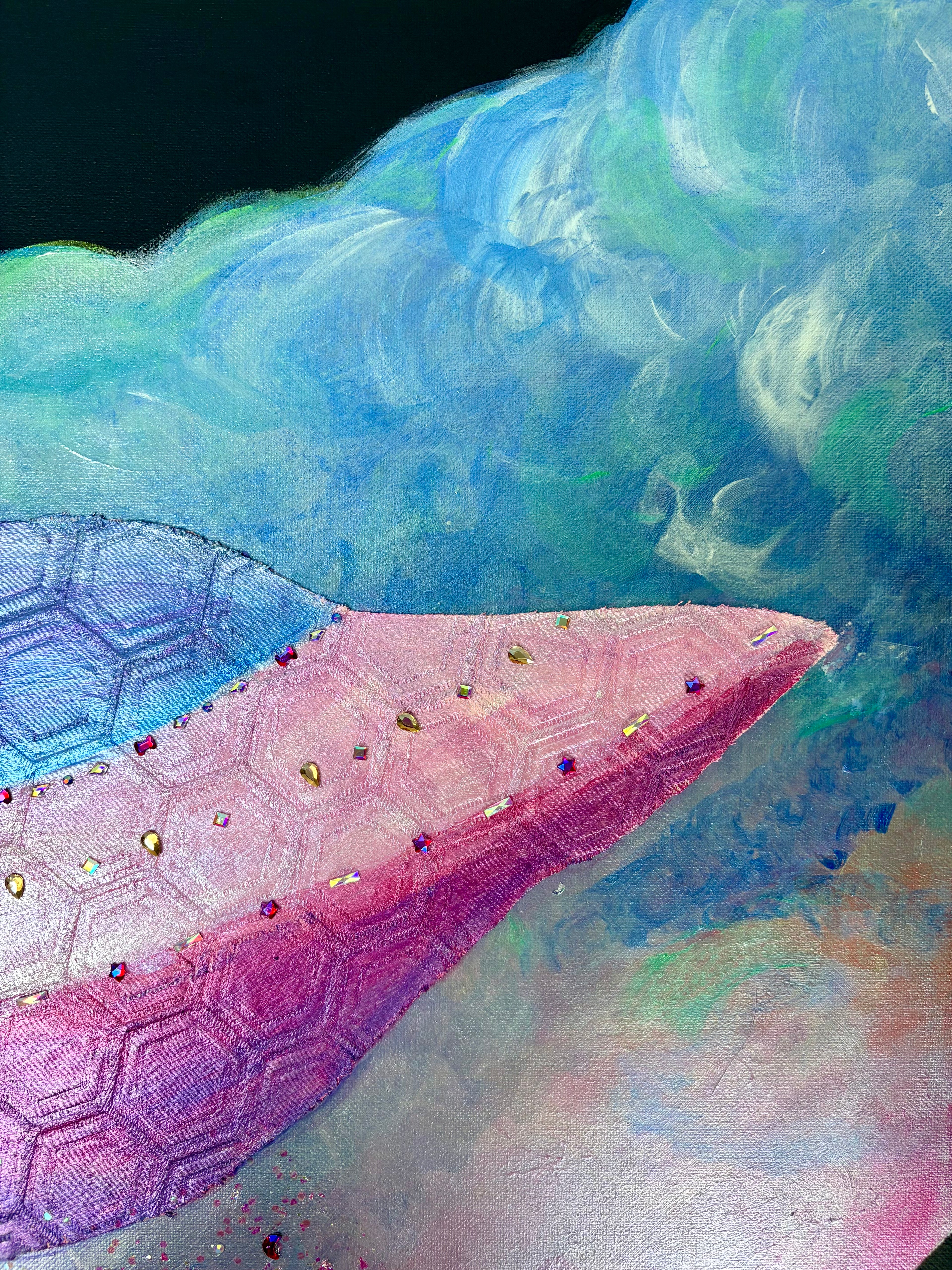 UFO in the Clouds Art Print